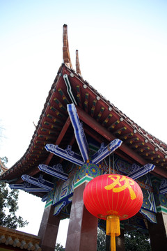 中式传统建筑 红灯笼