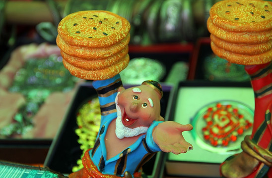 新疆 烤馕老人 玩具人偶