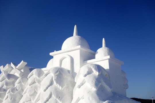 雪雕欧式城堡