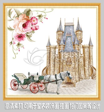 城堡油畫