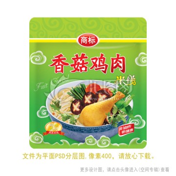 香菇鸡肉过桥米线食品包装PSD