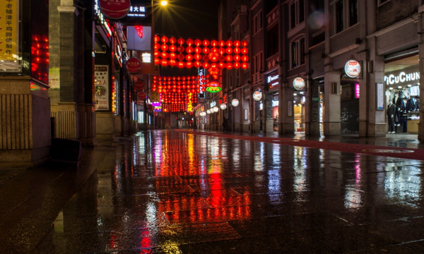 广州上下九雨夜