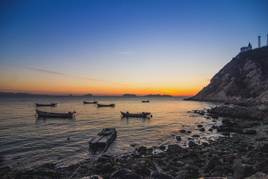 大连东港海上日出