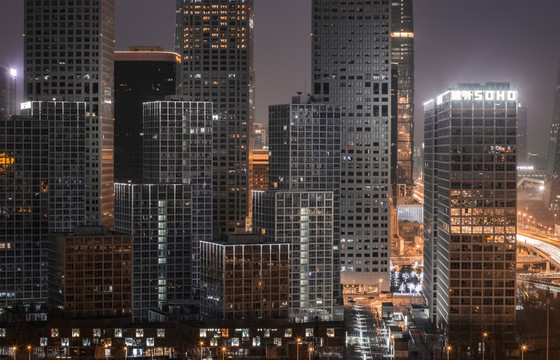 北京银泰中心夜景