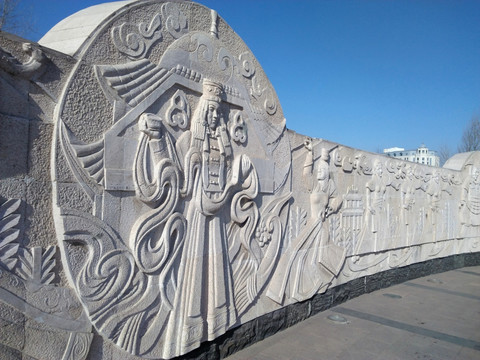 内蒙古文化 浮雕墙