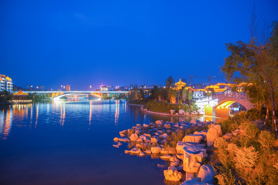 青州南阳河夜景