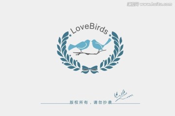 爱情鸟logo 咖啡店logo