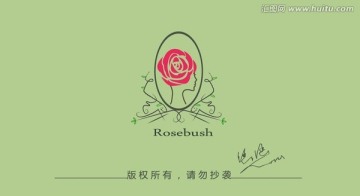 化妝品logo 玫瑰花logo