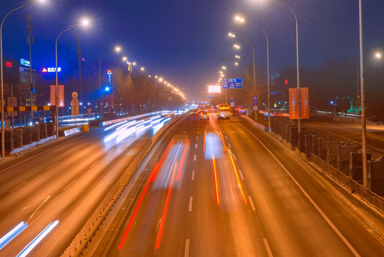 北京二环路夜景