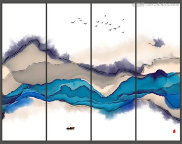 水墨畫(huà) 意境寫(xiě)意裝飾畫(huà)