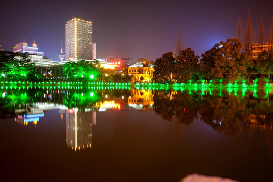 南通濠河风景区夜景