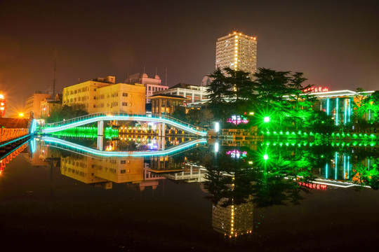 南通濠河风景区夜景