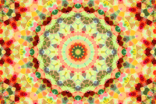 染色玻璃花型圖案 無分層