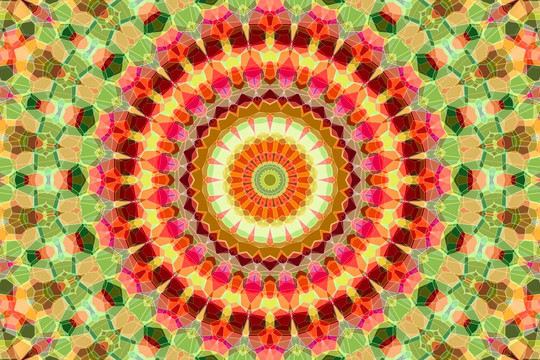 染色玻璃花型圖案 無分層