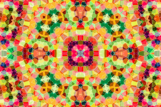 染色玻璃花型圖案背景 無分層