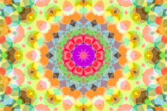 染色玻璃花型圖案 無分層