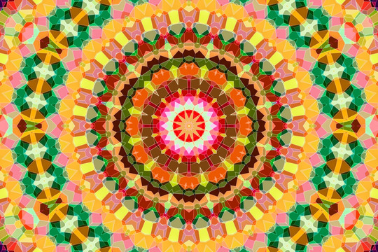 染色玻璃花型圖案 無分層