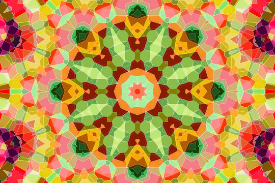染色玻璃花型圖案 無分層