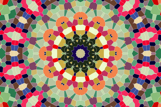 染色玻璃花型圖案 無分層