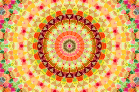 染色玻璃花型圖案 無分層