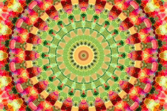 染色玻璃花型圖案背景 無分層