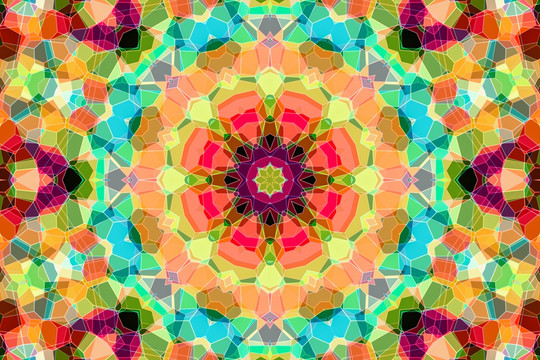 染色玻璃花型圖案 無分層
