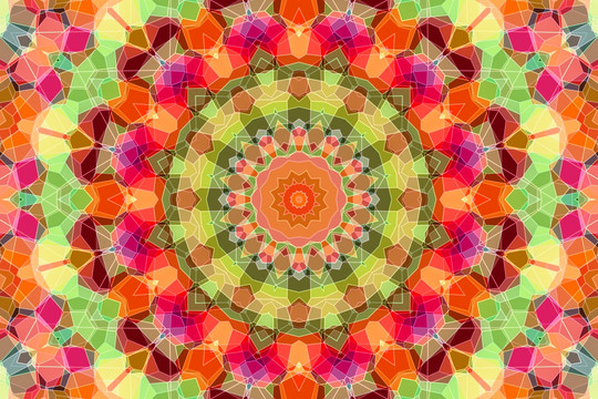 染色玻璃花型圖案 無分層