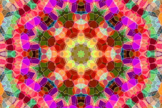 染色玻璃圖案拼花背景 無分層