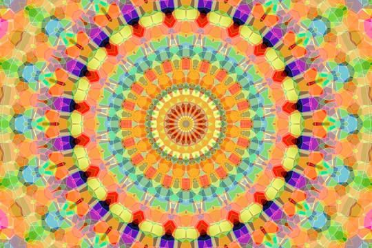 染色玻璃圖案拼花背景 無分層