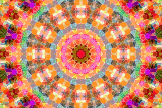 染色玻璃圖案拼花背景 無分層