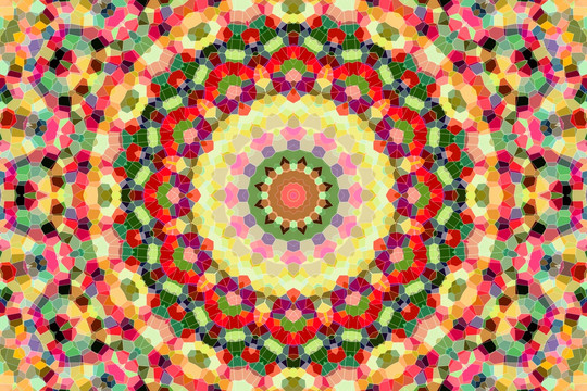 染色玻璃花型拼花圖案 無分層