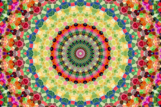染色玻璃花型拼花圖案 無分層