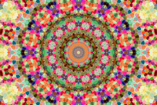 染色玻璃拼花圖案 無分層