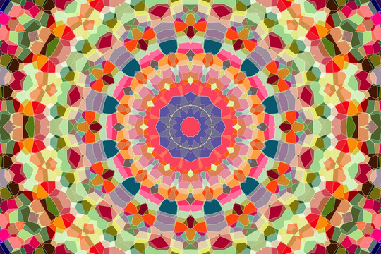 染色玻璃拼花圖案 無分層