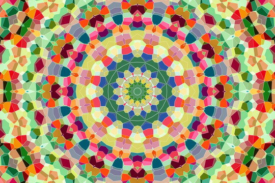 染色玻璃拼花圖案 無分層