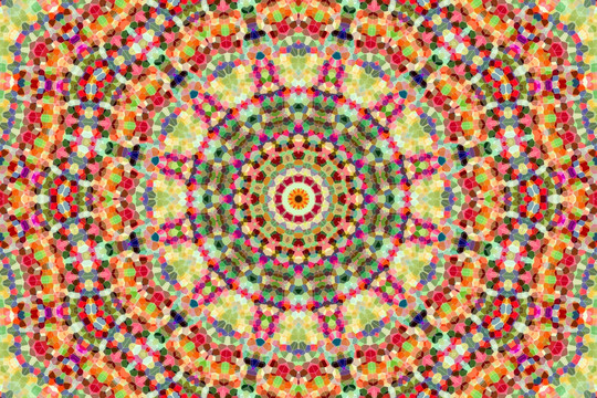 染色玻璃拼花圖案 無(wú)分層