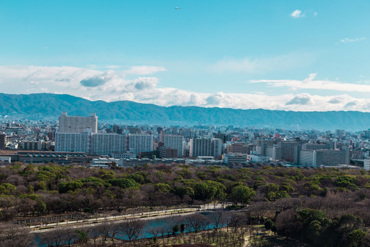 大阪城市全景