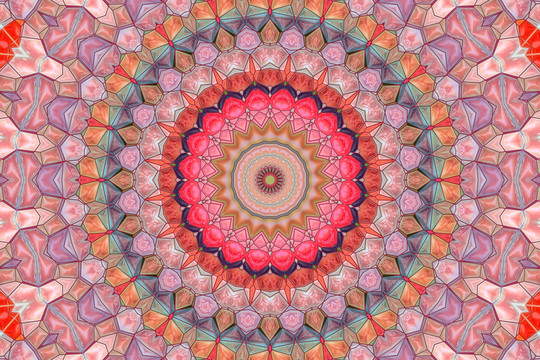 染色玻璃拼花背景圖案 無分層
