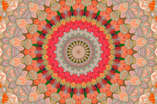染色玻璃拼花背景圖案 無分層