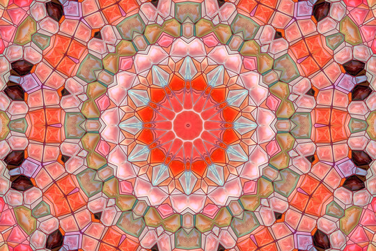 染色玻璃拼花背景圖案 無分層