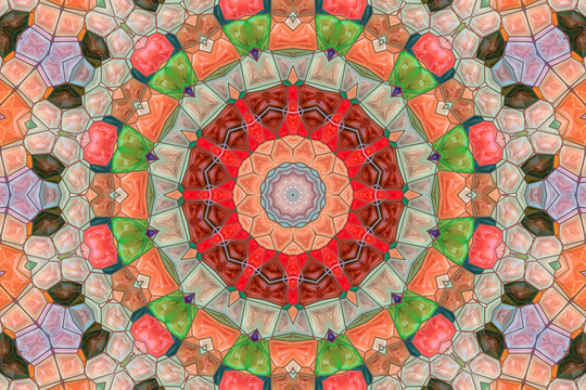 染色玻璃拼花背景圖案 無分層