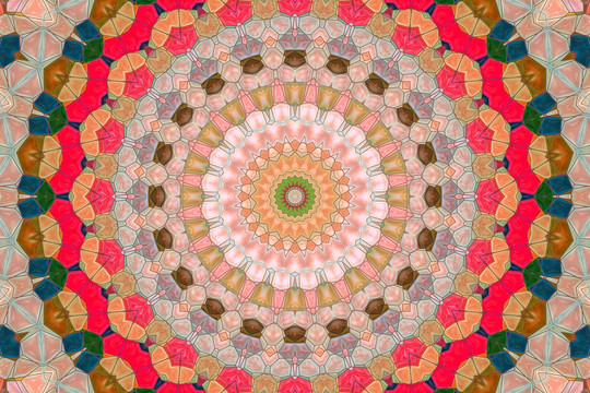 染色玻璃拼花背景圖案 無分層