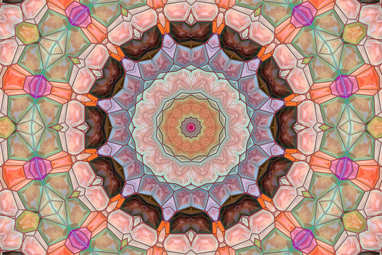 染色玻璃拼花背景圖案 無(wú)分層