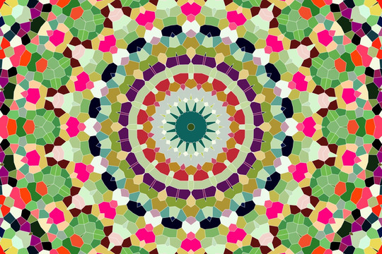 染色玻璃拼花背景圖案 無分層