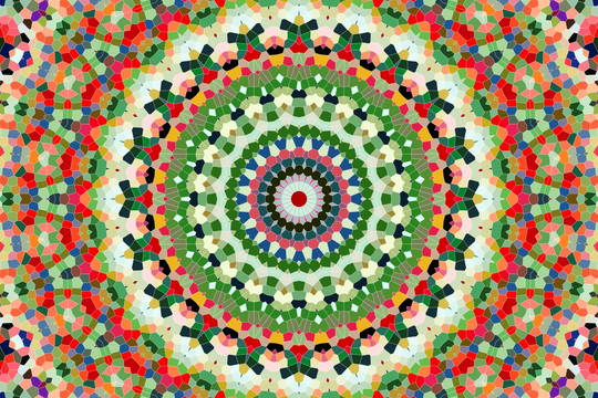染色玻璃拼花背景圖案 無分層