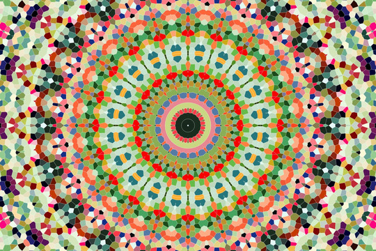 染色玻璃拼花背景圖案 無分層