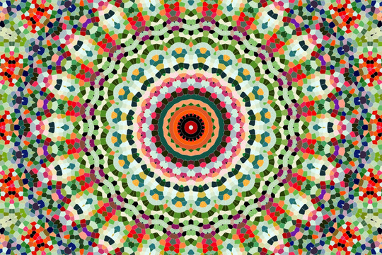 染色玻璃拼花背景圖案 無分層