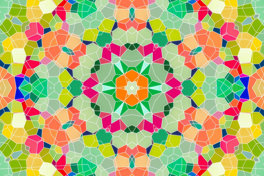 染色玻璃拼花背景圖案 無(wú)分層