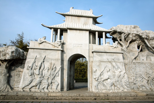 武汉起义门雕塑