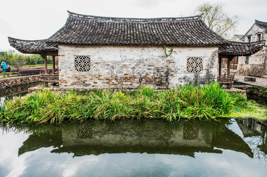 古建筑 老房子 倒影 苍坡村